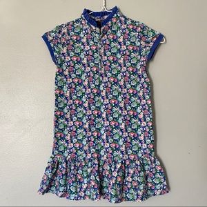 Polo Ralph Lauren Girls Sz 6 Blue Floral Dress